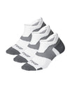 Vectr Light Cushion No Show Socks - 3 Pack - White/Grey