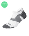 Vectr Light Cushion No Show Socks - White/Grey