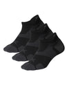 Vectr Cushion No Show Socks - 3 Pack - Black/Titanium