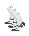 Vectr Cushion Crew Socks - 3 Pack - White/Grey