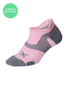 Vectr Cushion No Show Socks - Dusty Pink/Grey