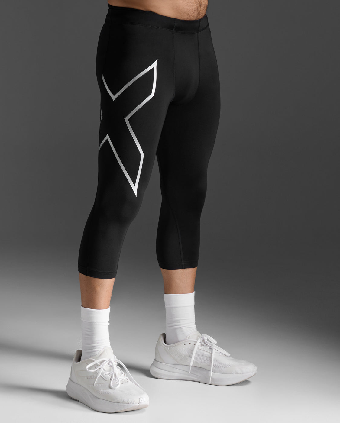 HULG Leggings Da Uomo A Compressione 3/4 – Per Corsa, Palestra E Basket, Elasticizzato, Traspirante, Nero E Colori - copertina