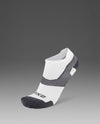 Vectr Ultralight No Show Compression Socks - White/Grey