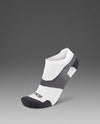 Vectr Ultralight 1/4 Crew Compression Socks - White/Grey
