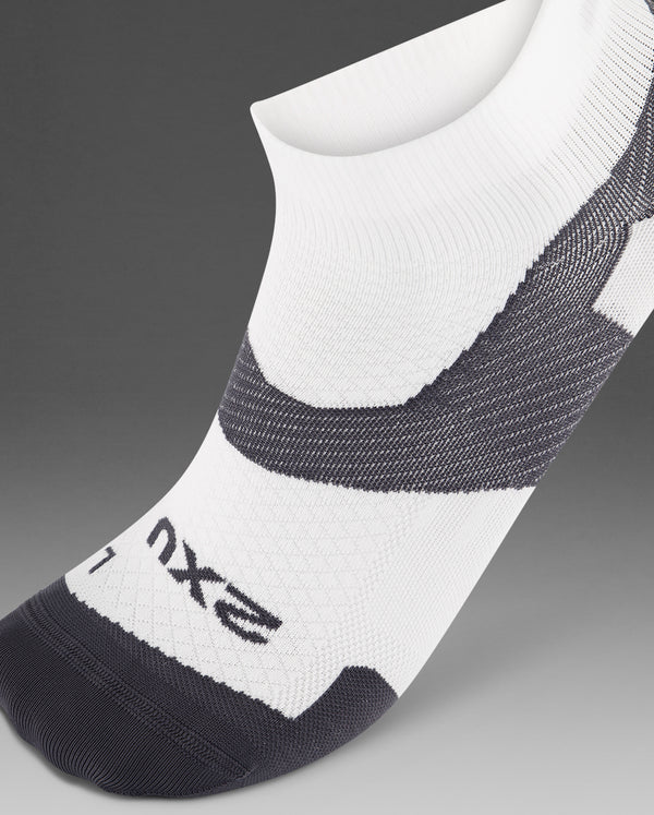 2XU UK Vectr Ultralight Cushion Crew, Calze Uomo, White/Grey, XL