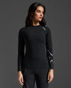 Ignition Compression Long Sleeve - Black/Silver