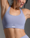 Aero Mesh Medium Impact Bra - Digital Lilac/White Reflective