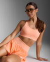 Aero Mesh Medium Impact Bra - Digital Peach/White Reflective