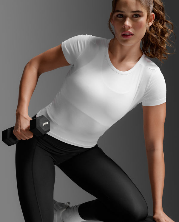 Fluid Ribbed Crop Tee