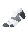 Vectr Cushion No Show Socks - White/Grey