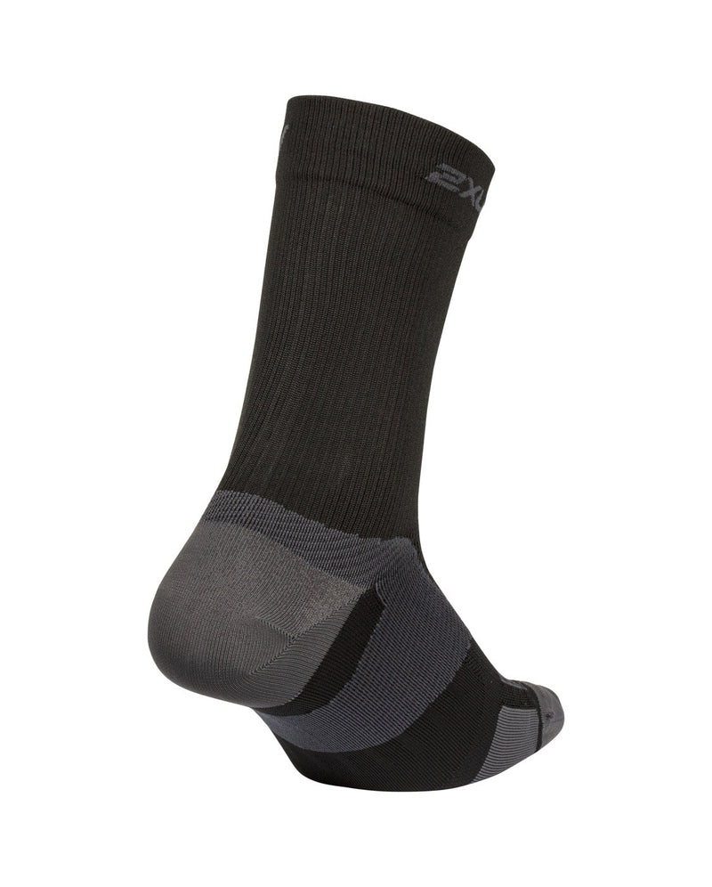Vectr Ultralight Crew Compression Socks, Black/Titanium