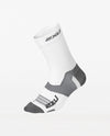Vectr Ultralight Crew Socks - White/Grey