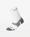 Vectr Light Cushion Crew Socks - White/Grey