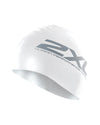 Silicone Swim Cap - White/White
