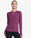 Ignition Base Layer Long Sleeve - Beet Marle/Silver Reflective