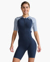 Light Speed Tech Sleeved Trisuit - Outerspace/White Reflective